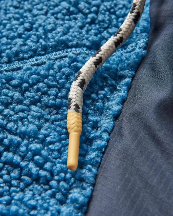 Men Tops Passenger Woodland Recycled Polarlined Sherpa Fleece Blue Steel Blue Steel