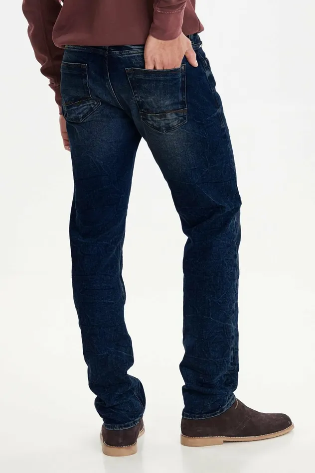 Men Twister Fit Blend Twister Jeans Denim Dark Blue