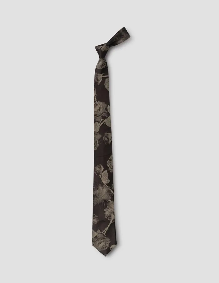 Men Two Tone Rose Tie Black Stone Margaret Howell Ties and Scarves