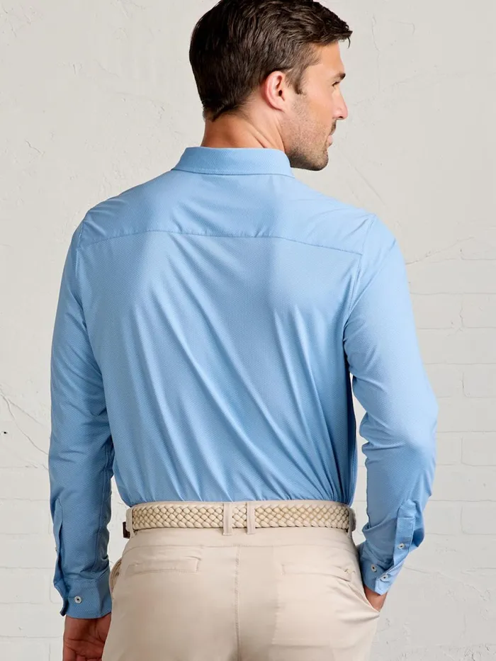 Men Wayfarer Tailored Fit Performance Button Down Tasc Performance Long Sleeve TShirts