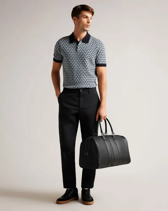 Men WAYLIN 8211 House Check PU Holdall Black Ted Baker Holdalls and Weekend Bags