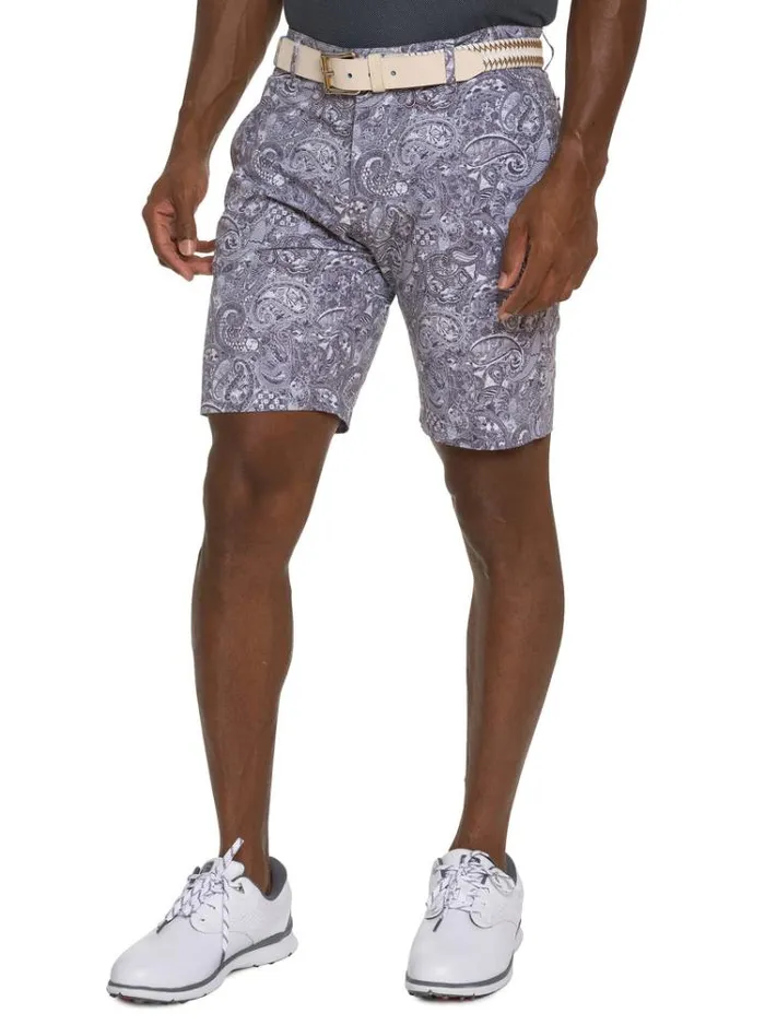 Men WESTPORT PERFORMANCE GOLF SHORT Black Robert Graham Shorts and Swim