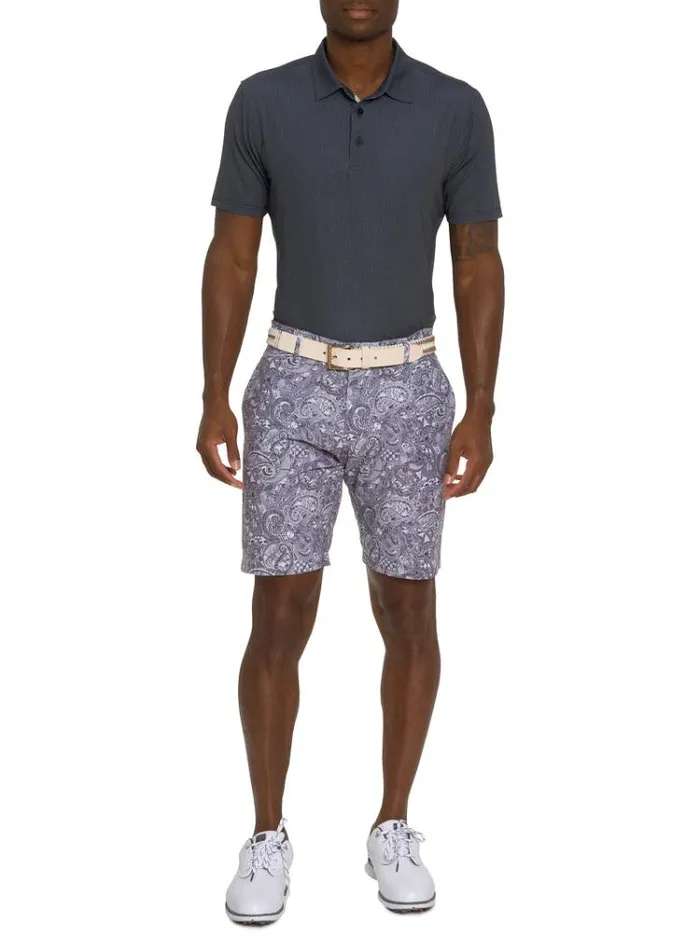 Men WESTPORT PERFORMANCE GOLF SHORT Black Robert Graham Shorts and Swim
