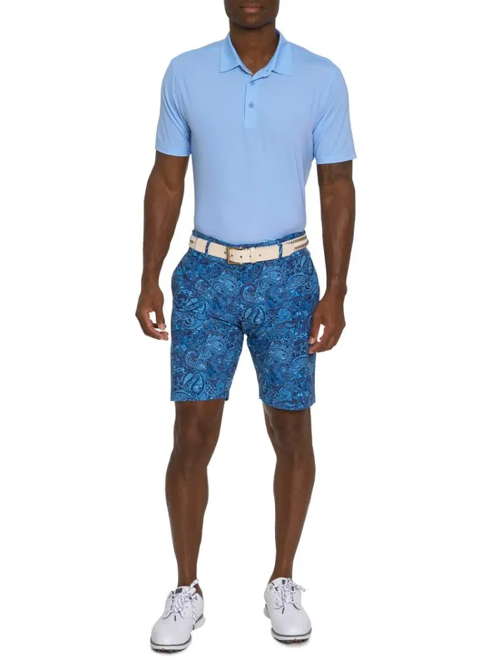 Men WESTPORT PERFORMANCE GOLF SHORT Black Robert Graham Shorts and Swim