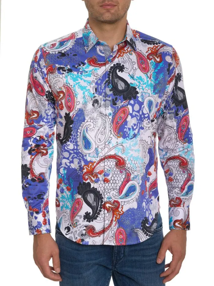 Men WINGATE LONG SLEEVE BUTTON DOWN SHIRT Multi Robert Graham Button Down Shirts