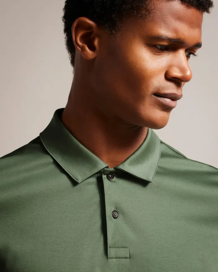 Men ZEITER 8211 Short Sleeve Slim Fit Polo Shirt Khaki Ted Baker Polo Shirts Men ZEITER 8211 Short Sleeve Slim Fit Polo Shirt Khaki Ted Baker Polo Shirts