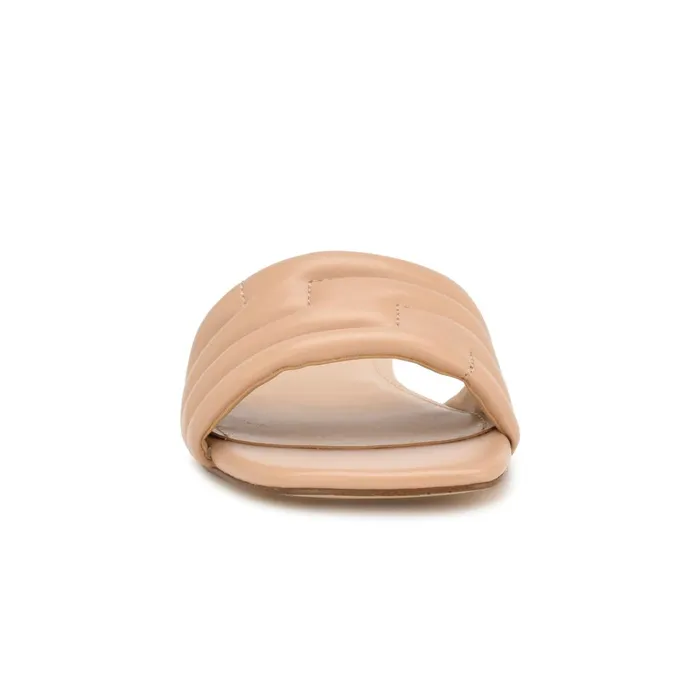 Menqs Flat Slide Sandals Light Pink Women Nine West Flats Menqs Flat Slide Sandals Light Pink Women Nine West Flats