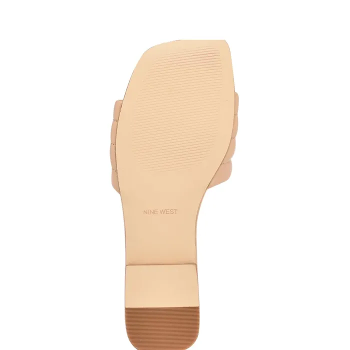 Menqs Flat Slide Sandals Light Pink Women Nine West Flats Menqs Flat Slide Sandals Light Pink Women Nine West Flats