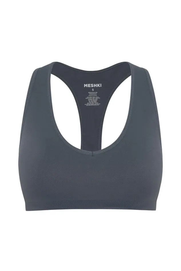 Meshki Activewear Quinn Halter Longline Top 8211 Charcoal Charcoal 8211 Women Meshki Activewear Quinn Halter Longline Top 8211 Charcoal Charcoal 8211 Women