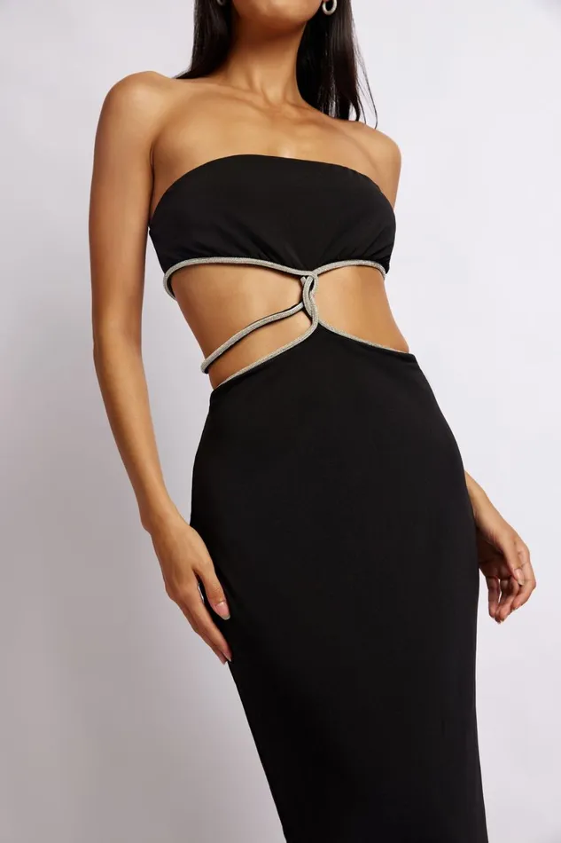 Meshki Bachelorette Billie Strapless Maxi Dress 8211 Black Black 8211 Women