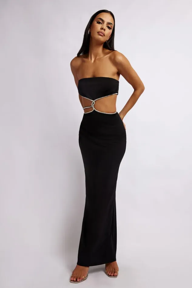 Meshki Bachelorette Billie Strapless Maxi Dress 8211 Black Black 8211 Women