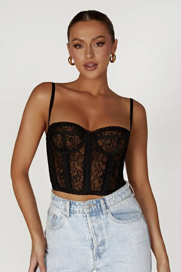 Meshki Bachelorette Sansa Lace Bustier 8211 Black Black 8211 Women