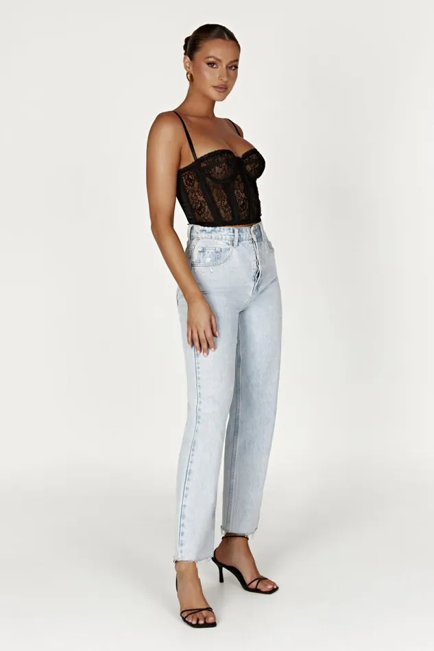 Meshki Bachelorette Sansa Lace Bustier 8211 Black Black 8211 Women