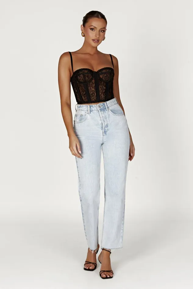Meshki Bachelorette Sansa Lace Bustier 8211 Black Black 8211 Women
