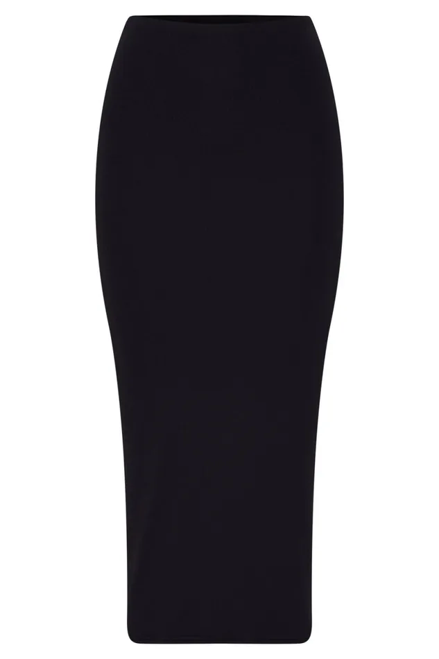 Meshki Basic Bottoms Charley Midi Skirt 8211 Black Black 8211 Women