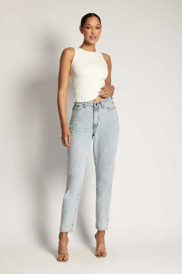 Meshki Basic Tops Zanna Ribbed Tank Top 8211 White White 8211 Women