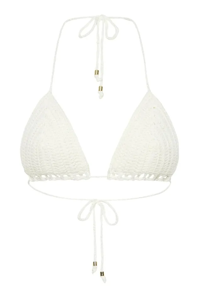 Meshki Bikini Tops Korina Crochet Bikini Top 8211 White White 8211 Women