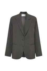 Meshki Blazers Drew Oversized Textured Blazer 8211 Charcoal Charcoal 8211 Women