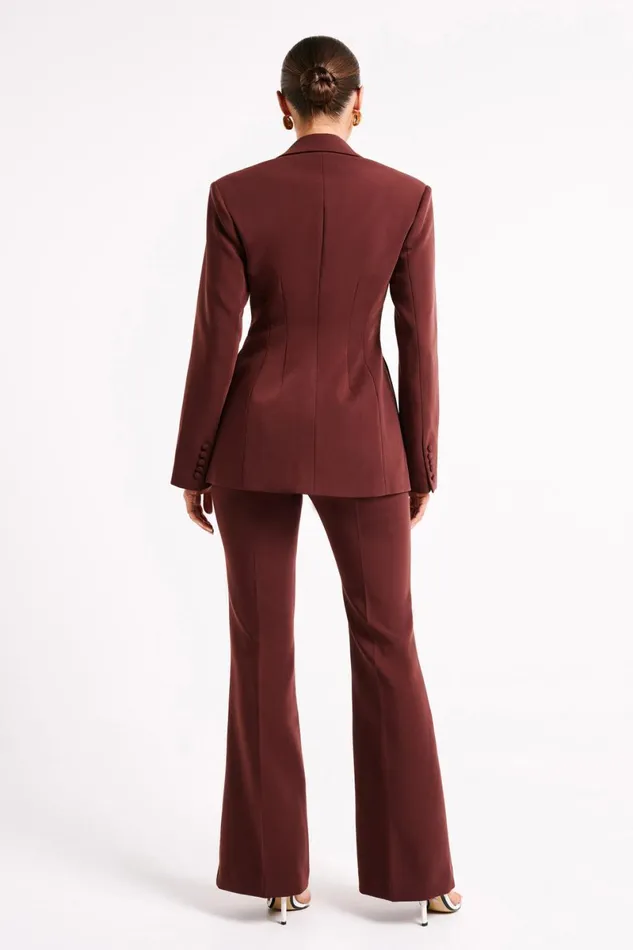 Meshki Blazers Greer Hourglass Suiting Blazer 8211 Dark Chocolate Darkchocolate 8211 Women