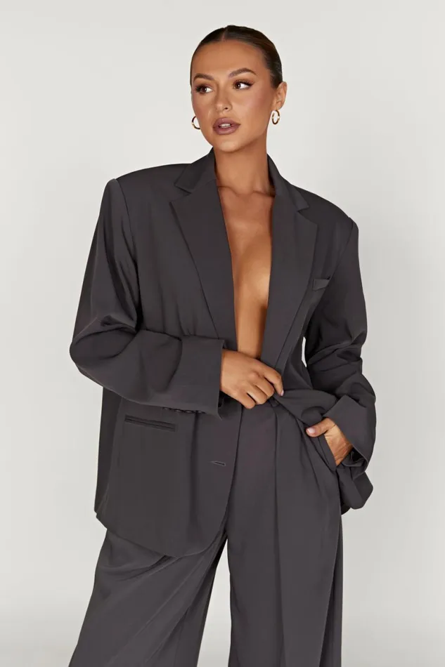 Meshki Blazers Simone Oversized Blazer 8211 Charcoal Charcoal 8211 Women