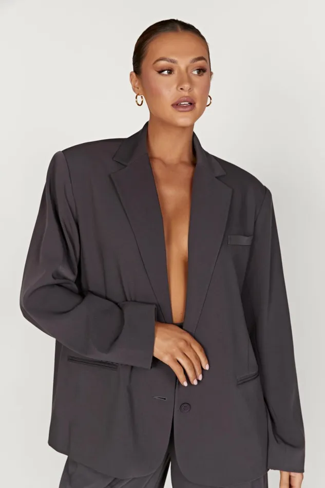 Meshki Blazers Simone Oversized Blazer 8211 Charcoal Charcoal 8211 Women