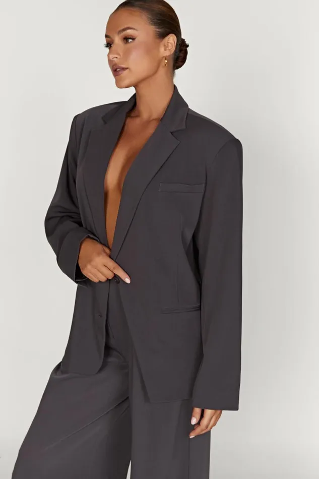 Meshki Blazers Simone Oversized Blazer 8211 Charcoal Charcoal 8211 Women