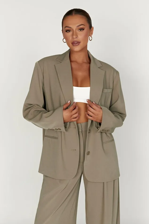 Meshki Blazers Simone Oversized Blazer 8211 Olive Olive 8211 Women