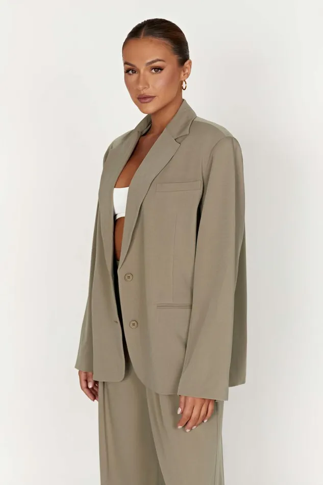 Meshki Blazers Simone Oversized Blazer 8211 Olive Olive 8211 Women