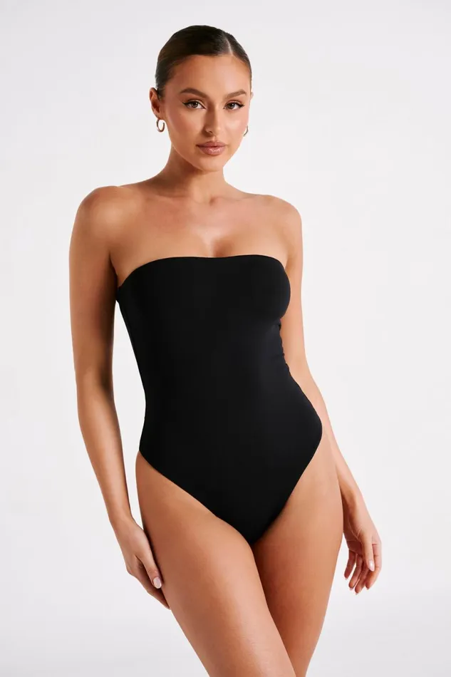 Meshki Bodysuits Leighton Recycled Nylon Strapless Bodysuit 8211 Black Black 8211 Women