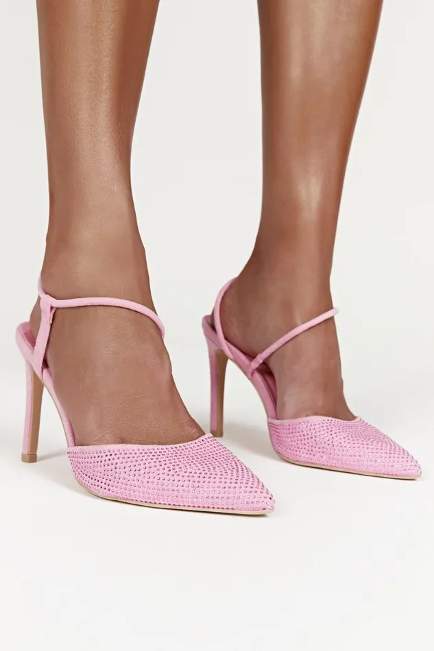Meshki Bridal Shower Carter Diamante Closed Toe Heels 8211 Blush Pink Blushpink 8211 Women