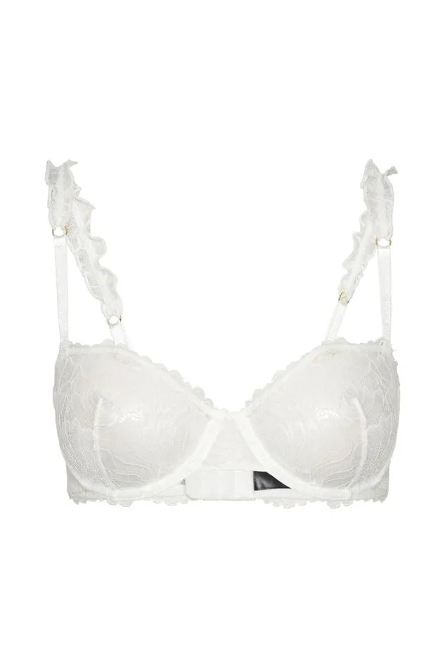 Meshki Brides Oriana Lace Balconette Bra 8211 White White 8211 Women