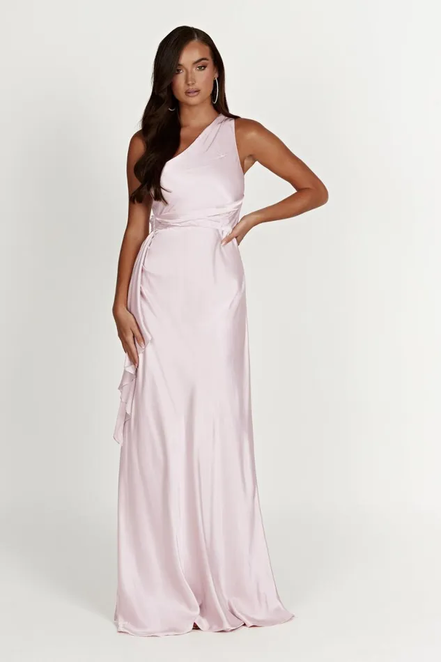 Meshki Bridesmaids Calliope One Shoulder Maxi Dress 8211 Crystal Rose Crystalrose 8211 Women Meshki Bridesmaids Calliope One Shoulder Maxi Dress 8211 Crystal Rose Crystalrose 8211 Women