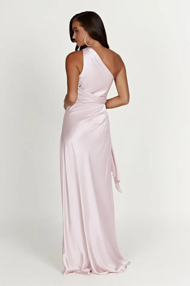 Meshki Bridesmaids Calliope One Shoulder Maxi Dress 8211 Crystal Rose Crystalrose 8211 Women