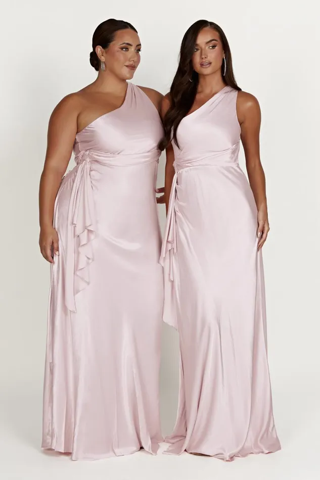 Meshki Bridesmaids Calliope One Shoulder Maxi Dress 8211 Crystal Rose Crystalrose 8211 Women