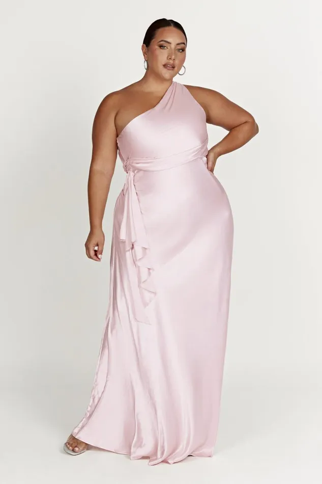 Meshki Bridesmaids Calliope One Shoulder Maxi Dress 8211 Crystal Rose Crystalrose 8211 Women