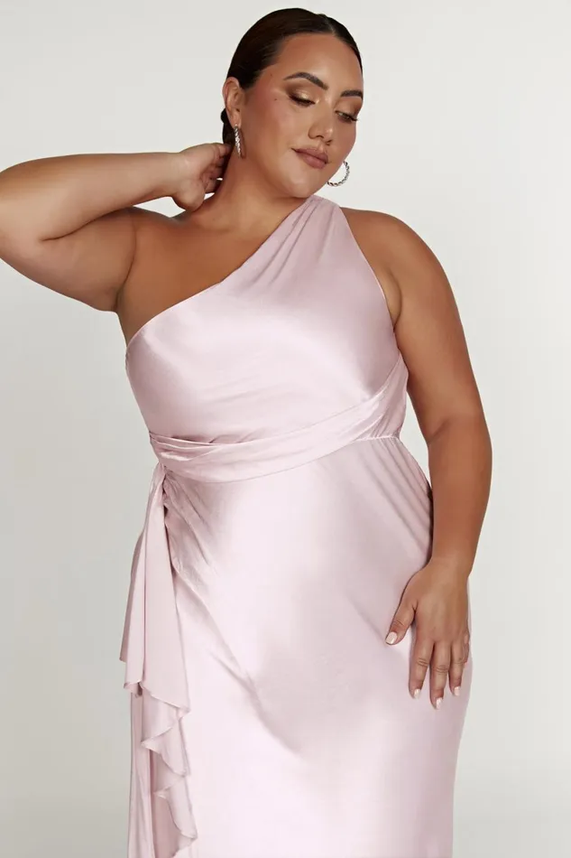 Meshki Bridesmaids Calliope One Shoulder Maxi Dress 8211 Crystal Rose Crystalrose 8211 Women