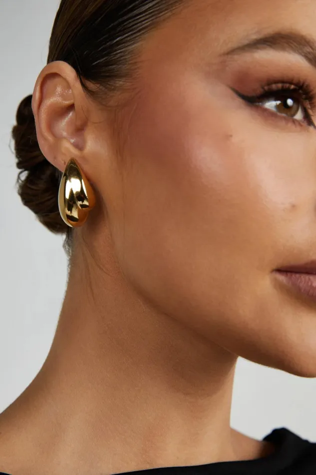 Meshki Bridesmaids Zadie Double Teardrop Earrings 8211 Gold Gold 8211 Women
