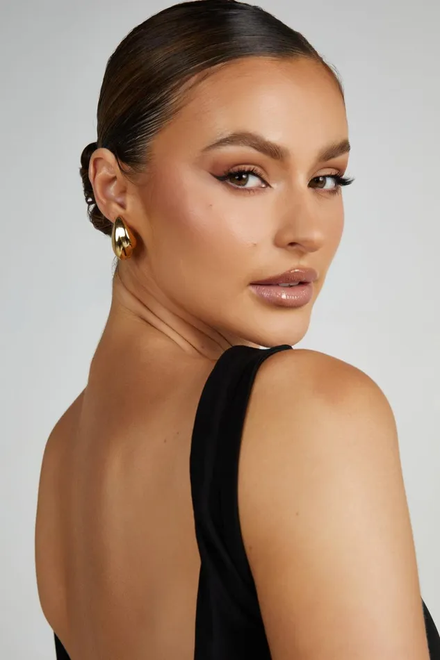 Meshki Bridesmaids Zadie Double Teardrop Earrings 8211 Gold Gold 8211 Women