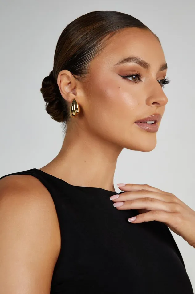 Meshki Bridesmaids Zadie Double Teardrop Earrings 8211 Gold Gold 8211 Women