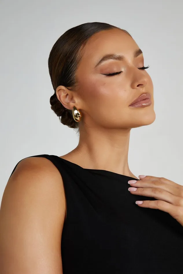 Meshki Bridesmaids Zadie Double Teardrop Earrings 8211 Gold Gold 8211 Women
