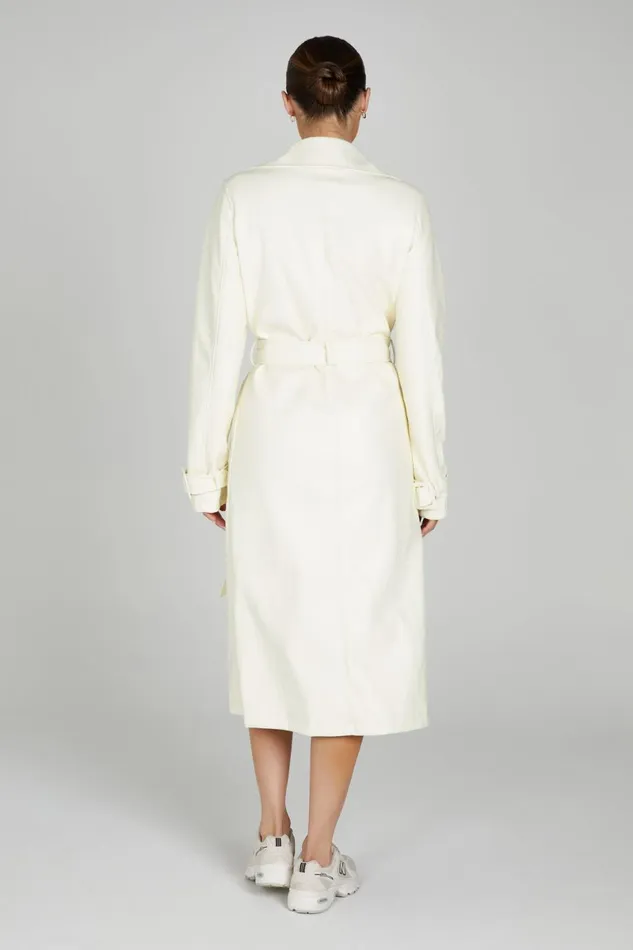 Meshki Coats and Jackets Isla Pu Trench 8211 Vanilla Vanilla 8211 Women