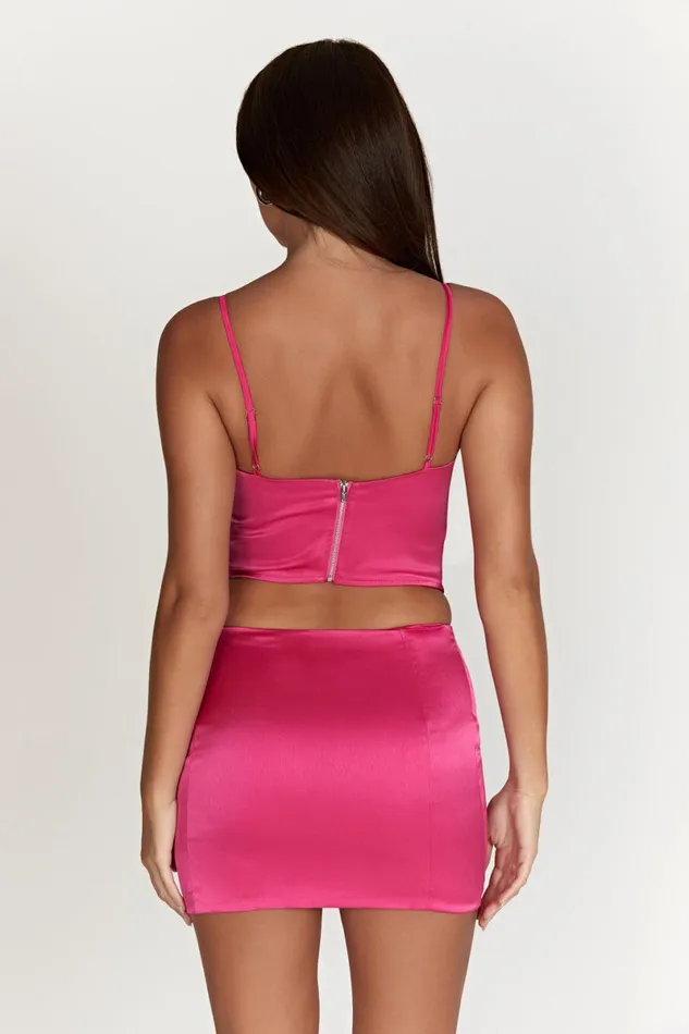 Meshki Corsets Desirie Longline Corset Top 8211 Fuchsia Fuchsia 8211 Women Meshki Corsets Desirie Longline Corset Top 8211 Fuchsia Fuchsia 8211 Women