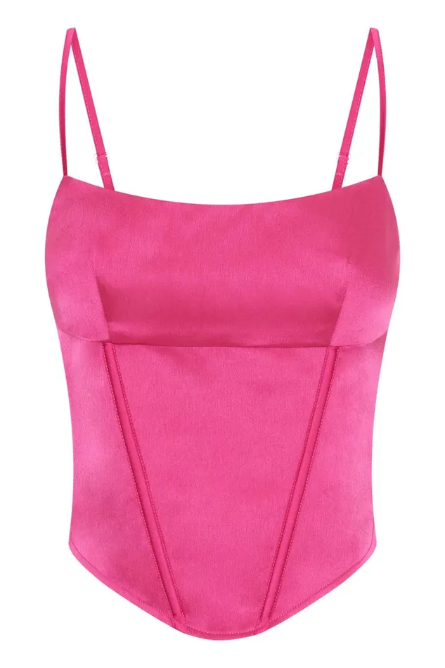 Meshki Corsets Desirie Longline Corset Top 8211 Fuchsia Fuchsia 8211 Women Meshki Corsets Desirie Longline Corset Top 8211 Fuchsia Fuchsia 8211 Women