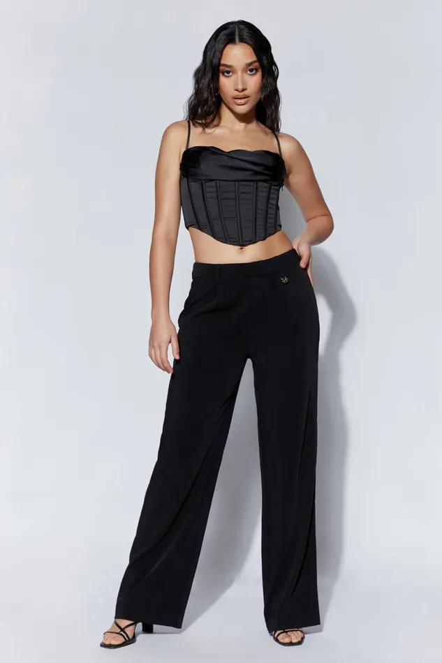 Meshki Crop Tops Cyra Corset Top 8211 Black Black 8211 Women Meshki Crop Tops Cyra Corset Top 8211 Black Black 8211 Women