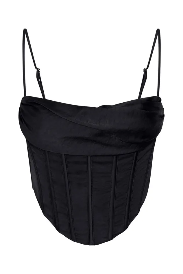 Meshki Crop Tops Cyra Corset Top 8211 Black Black 8211 Women Meshki Crop Tops Cyra Corset Top 8211 Black Black 8211 Women