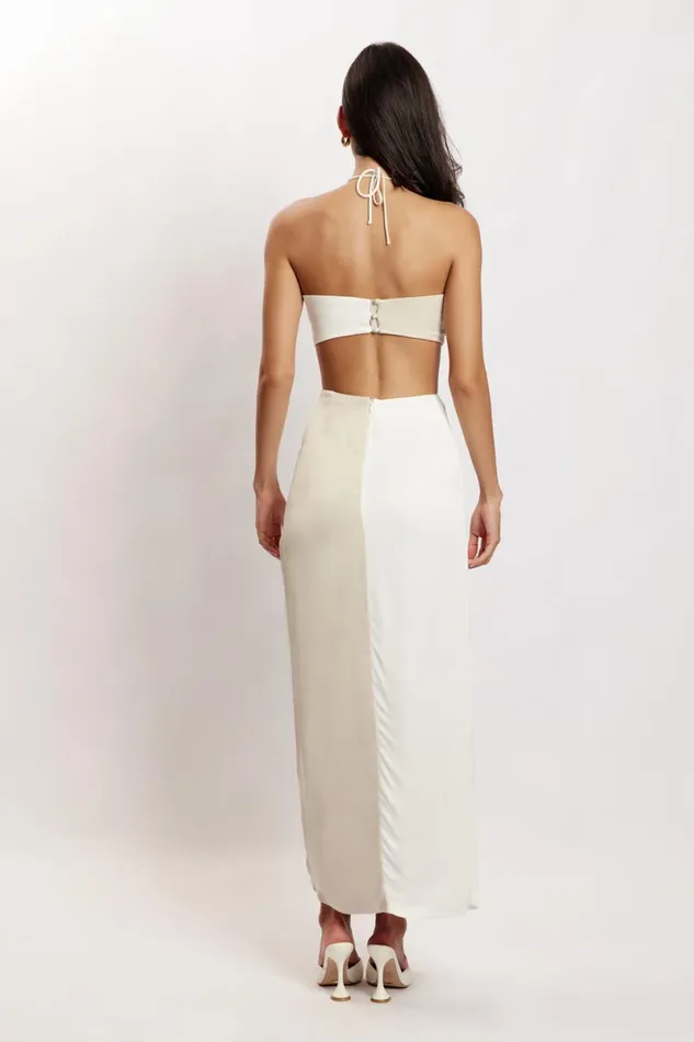 Meshki Crop Tops Frankie Two Tone Satin Bandeau 8211 Multi Bone Multibone 8211 Women Meshki Crop Tops Frankie Two Tone Satin Bandeau 8211 Multi Bone Multibone 8211 Women