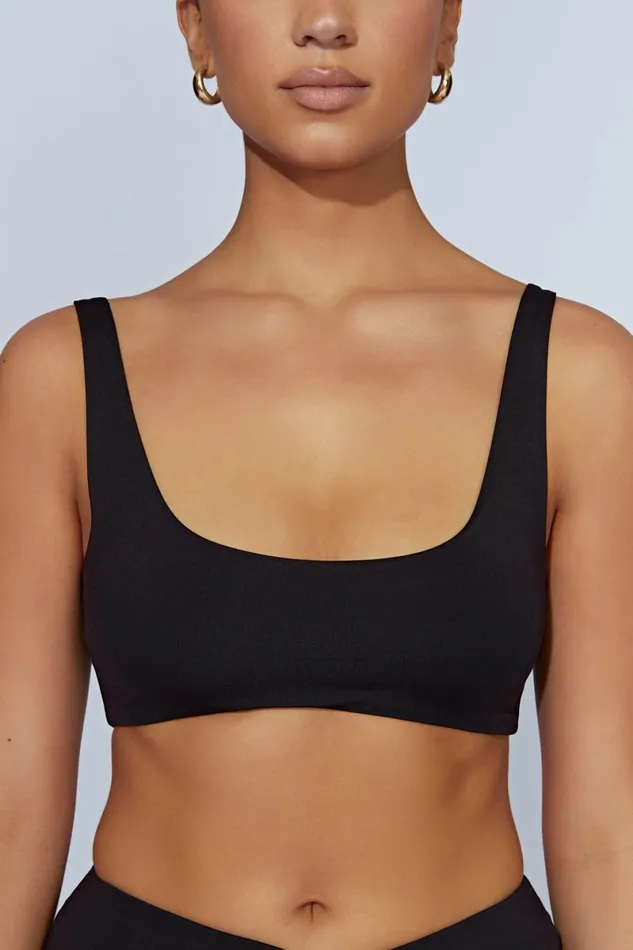 Meshki Crop Tops Jemma Scoop Neck Super Crop Top 8211 Black Black 8211 Women