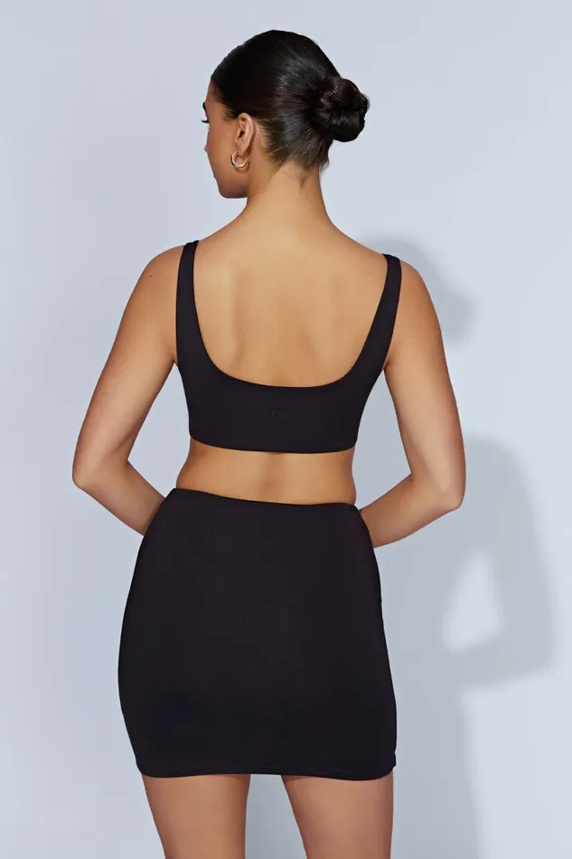 Meshki Crop Tops Jemma Scoop Neck Super Crop Top 8211 Black Black 8211 Women