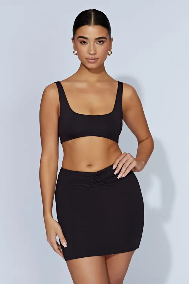 Meshki Crop Tops Jemma Scoop Neck Super Crop Top 8211 Black Black 8211 Women