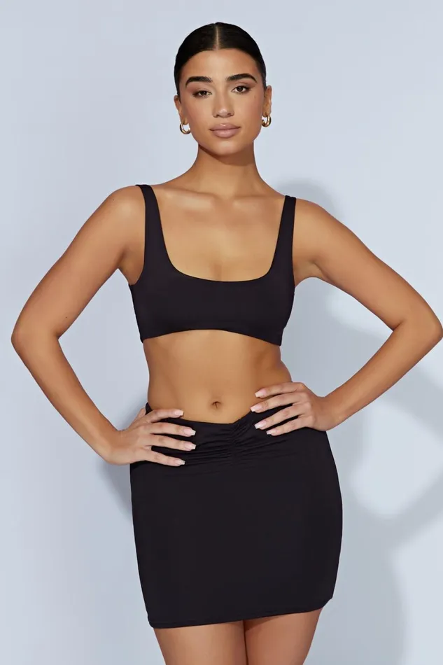 Meshki Crop Tops Jemma Scoop Neck Super Crop Top 8211 Black Black 8211 Women